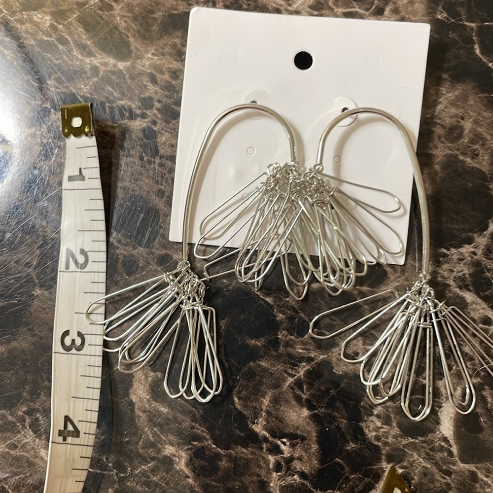 Silver Drop Earrings - Picture 9 of 13